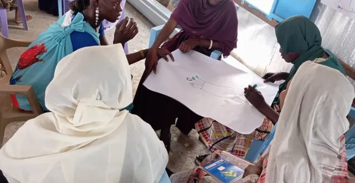 Women cooperative members participating in training sessions in White Nile state
